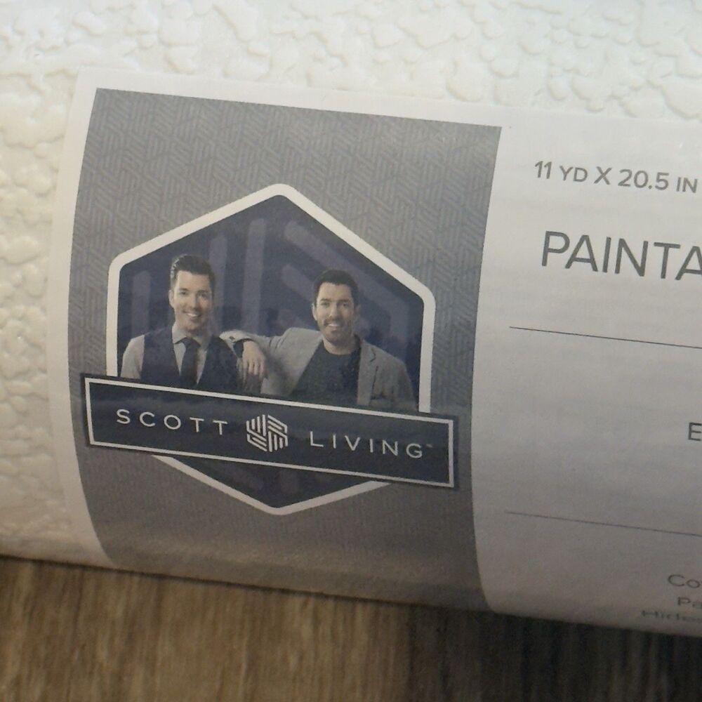 NEW 3 Rolls Vinyl Wallpaper Scott Living Series Textured Paintable Design Large - Picture 5 of 11